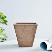 Pot de fleurs carré artisanal, petit, pas cher, moderne, en gros, Greenship, incassable