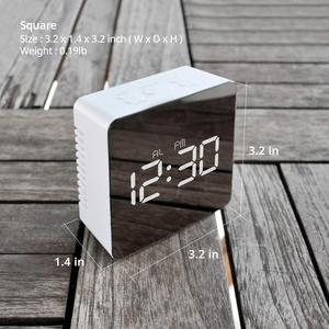Hot Selling New Design Hot Selling Wholesale Mirror <b>Clock</b> Backlight LED <b>Digital</b> Alarm <b>Clock</b> in Stock - Product Image 5