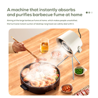 Peralatan Rumah Pintar untuk Berkemah di Luar Ruangan dan Dalam Ruangan, Mini Desktop Pumping Table Range Hood untuk Hot Pot BBQ