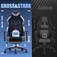 Chaise de jeu ergonomique au prix d'usine, inclinable à 150 degrés, basculante à 20 degrés, accoudoirs réglables en 3D, chaise pivotante en cuir PU