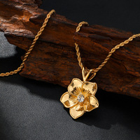 Colliers pendentifs en cuivre avec fleurs d'hibiscus hawaïennes, bijoux des îles de Guam pour femmes et filles, idéaux pour les fêtes