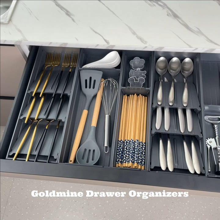 Goldmine Kitchen Drawer Organizers - Durable & Expandable