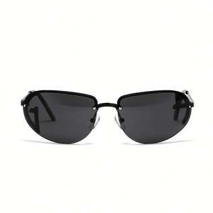 Novedades 2025, Gafas de Sol de Diseño de Marca de Lujo para Mujer, Ultraligeras, Vintage, sin Montura, Ovaladas, Estilo Y2K - Product Image 6