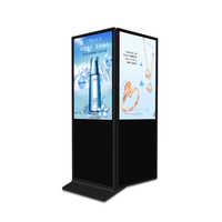 Afficheur publicitaire LCD tactile sur pied pour intérieur, affichage numérique intelligent vertical 2K/4K, kiosque avec CMS basé sur le cloud pour la vente au détail