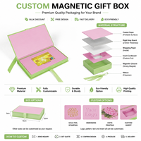 Boîte d'emballage rigide de luxe, boîte cadeau magnétique, emballage en carton personnalisé avec logo, solution de rangement, boîte pour cartes de crédit avec ruban
