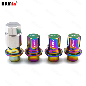 HRMin Gr.5 alliage de titane Ti-6Al-4V arc-en-ciel <span class=keywords><strong>antivol</strong></span> roue écrous de blocage écrou en titane M14 * 1.5 pour voiture de course <span class=keywords><strong>Land</strong></span> <span class=keywords><strong>rover</strong></span> - Product Image 3