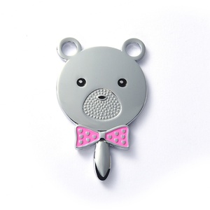 Lovely Bear Cartoon Shape Soft Especial Custom Handle PU Leather Cosmetic <b>Mirror</b> - Product Image 6