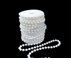 <span class=keywords><strong>Guirlande</strong></span> de perles en plastique de 8 mm x 10 m pour la fabrication de bijoux, les centres de table floraux, les décorations de mariage, les décorations de Noël - Product Image 2