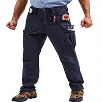 Pantalon de travail en nylon pour homme Kecols - Vêtement de travail technique résistant à l'eau, léger, extensible dans les 4 sens, avec impression sérigraphiée et détection par aiguille