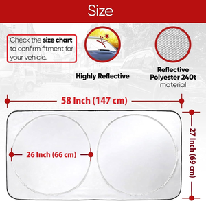 Print Logo Custom Size Foldable Sunshade for Car Sunshade Windshield Folding Car Windshield <b>Sun</b> <b>Shade</b> - Product Image 2