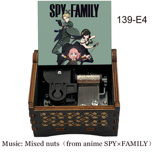 กล่องดนตรีไม้พิมพ์ลายสี อนิเมะ <span class=keywords><strong>SPY</strong></span> <span class=keywords><strong>X</strong></span> <span class=keywords><strong>FAMILY</strong></span> ตัวละคร Anya Forger กลไกถั่วรวม ของขวัญสำหรับแฟนอนิเมะ เด็ก เพื่อน และคนรัก - Product Image 5