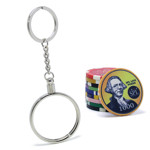 31/32/38/39/40/45/50mm Gambling Gifts Clay Poker Chips Key Holder Keychain Casino Coin Holder <strong>Keyring</strong> Metal Poker Chips Key <strong>Ring</strong> - Product Image 6