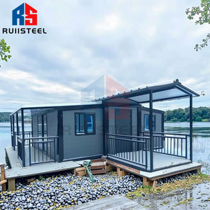 RUIISTEEL Casa de <span class=keywords><strong>Playa</strong></span> Prefabricada de Lujo <span class=keywords><strong>con</strong></span> Ventanas Panorámicas y <span class=keywords><strong>Piscina</strong></span> - Product Image 3