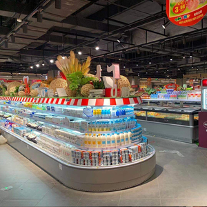 Siêu thị đồ uống rau và trái cây mở máy làm lạnh thẳng đứng hiển thị mát - Product Image 3