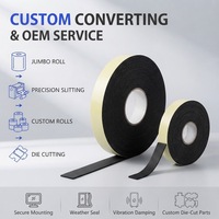 Ruban adhésif en mousse EVA double face de 0,5 mm et 1 mm, absorbant les chocs, pour l'emballage électronique et la fixation OEM