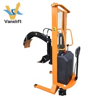 Lève-fût semi-électrique d'usine chinoise 300 400 500 kg, élévateur rotatif pour la manutention de fûts, inclinateur de bobines avec pince à rouleaux