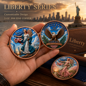Moneta Statua della Libertà in Rame Puro 999 da 5 oz, Rilievo 3D, Verniciatura UV, Effetto Proof, Simbolo Americano da Collezione, Rotonda in Rame da 5 oz - Product Image 4