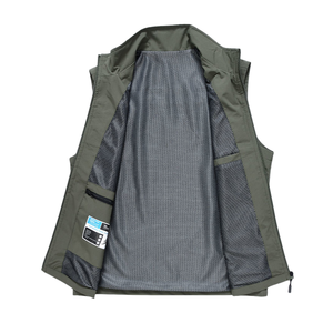 Chaleco de carga con múltiples bolsillos para hombre, chaleco de pesca al aire libre de verano, escalada, senderismo, fotografía, chaleco de Camping - Product Image 2