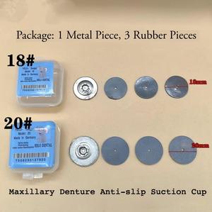 Base métallique antidérapante pour prothèse supérieure avec 3 coussinets en caoutchouc remplaçables 18mm 20mm – Accessoires de rétention - Product Image 3