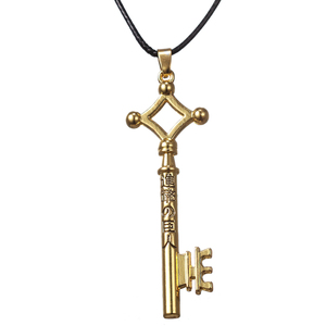 Collana con Ciondolo a Chiave ZRM Vintage in Lega di Zinco Placcata <span class=keywords><strong>Oro</strong></span> Anticato, con Charm Animazione Cartone Animato Attack on Titan Allen - Product Image 2