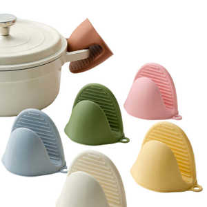 Groothandel M/L Maat Siliconen Oven Handschoenen Met Houder Geïsoleerde Vinger Babybedjes Antislip Magnetron Siliconen Anti-Verbranding Oven Handschoenen - Product Image 2