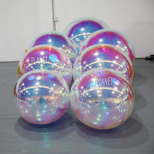 Décoration boule de miroir gonflable Disco colorée boule de miroir gonflable boule d'argent géante gonflable pour la <span class=keywords><strong>location</strong></span> de fête - Product Image 5
