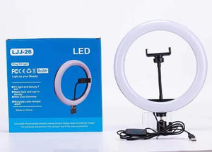 LJJ26 <span class=keywords><strong>10</strong></span> pouces Smart Mobile Phone Holder Ring LED Light <span class=keywords><strong>Portable</strong></span> ABS Magnetic Tripod Indoor Outdoor Use Flexible Desk Bed Home - Product Image 2
