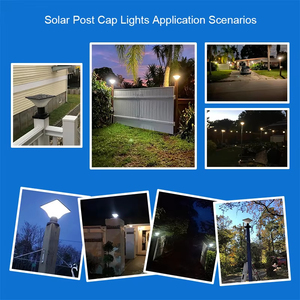 IP65 Waterproof Solar Outdoor Pillar <b>Light</b> LED Garden Fence Lamp Circular Villa Gate <b>Post</b> <b>Light</b> for Courtyard Pathway Decoration - Product Image 2