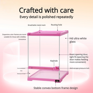 ตู้เลี้ยงสัตว์เลื้อยคลานแบบป่าฝน ตู้เพาะพันธุ์กิ้งก่า ตู้เลี้ยงกิ้งก่าขนยาว ตู้เลี้ยงแมงมุม ตู้กระจกสำหรับสัตว์เลื้อยคลาน - Product Image 5