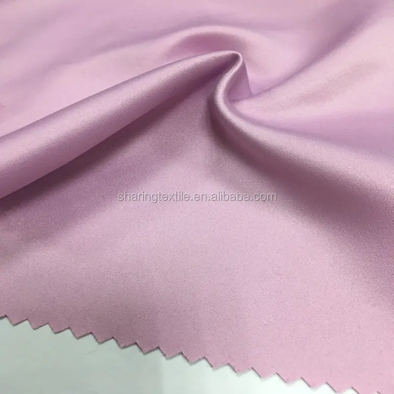 Eco-friendly Riciclato Poliestere RPET 75D * 150D Opaca Pieno Opaco Tribute Seta Pesante Duchessa Satin Drill Tessuto Per Il Vestito Da Sposa