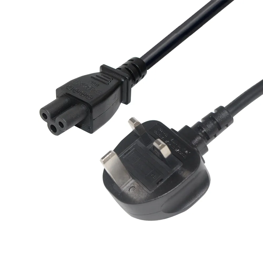 LSZH — rallonge d'alimentation de 1.8M et 0.75MM UK, 3 broches, connecteur IEC C5 13a, cordon en fer à repasser, rallonge ac