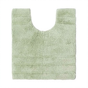 HOMESCAPES Spa Supreme Luxury Pedestal <strong>Mat</strong> <strong>Sage</strong> <strong>Green</strong> Very Heavy 1800 GSM Super Soft Plush Cotton Thin 50x55cm Washable <strong>Bath</strong> <strong>Mat</strong> - Product Image 3