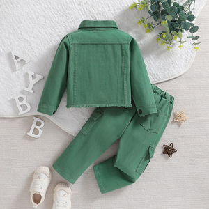 <span class=keywords><strong>Abbigliamento</strong></span> da ragazza verde autunno 2024 all'ingrosso 7 anni vestito da ragazza - Product Image 2
