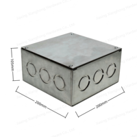 Boîtier de jonction électrique en acier galvanisé avec prises de raccordement 200x200x105mm, norme NEC, boîte de tirage métallique étanche pour conduit