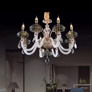 โคมไฟระย้าคริสตัลขนาดใหญ่,โคมไฟระย้าคริสตัลตกแต่งบ้านสไตล์วินเทจ - Product Image 2