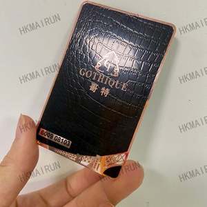 Nouveauté, carte de visite en acier inoxydable de couleur argent brossé, design personnalisé, luxe, pas cher, noir mat, avec logo - Product Image 4