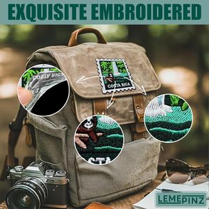 LEMEPINZ แพทช์ผ้าปักลายตราประทับริกา ขนาด 3 นิ้ว แบบรีดติดหรือเย็บติด สำหรับของขวัญ - Product Image 5