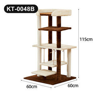 برج خدش للقطط مخصص من بانجكي، برج خشبي كبير، بيت قطط خشبي فاخر وعصري - Product Image 2