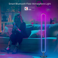 Tuya smart life Télécommande Tuya App Control Rgb Lampadaire Facile À Installer Lampadaire 3000-6000k U Forme Smart Home Lights