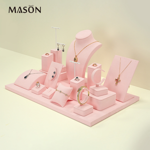 Mason Maßgefertigtes Schmuck-Display-Ständer-Set für Ringe, Halsketten und Ohrringe, Rosa Schmuckständer für Theke und Schaufenster - Product Image 2