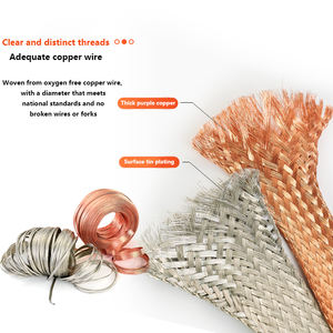 구리 꼬임선 접지선 연성 연결 평평한 구리선 6/10/25/35 제곱 박형선 무도금 구리선 주석 도금 구리 스트립 - Product Image 4