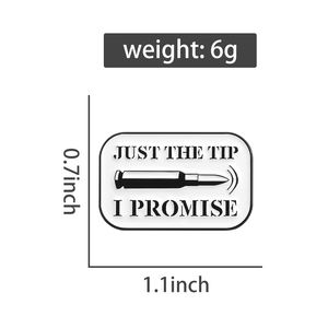 只是提示我承诺珐琅别针有趣的报价卡通胸针翻领徽章背包珠宝礼物给朋友 - Product Image 6