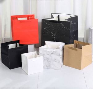 Sac de shopping en papier carton blanc recyclé avec poignée personnalisée, pack promotionnel - Product Image 3