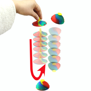 Hip Hop Pops Toys Rubber Colourful Bounce Bowl Spinning Top Jumping Half <b>Bouncing</b> <b>Ball</b> Jumping Popper <b>Ball</b> for Kids - Product Image 3