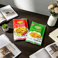 Sachets d'emballage alimentaire sec personnalisés en plastique et aluminium, scellés au dos, pour frites croustillantes, snacks et chips
