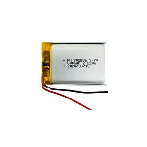 충전식 302535 402535 502535 602535 802535 902535 102535 702535 3.7V 600mAh 072535 리튬 폴리머 리튬 이온 배터리 (Pcb 포함) - Product Image 1