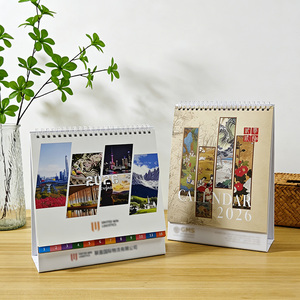 Customizable On-Demand Printed High Quality Art Offset Printing 2026 Desktop Calendars Creative Promotional 12-Month Calendar