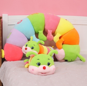 कैटरपिलर प्लश खिलौना नरम चार-पक्षीय खिंचाव मखमल फेंक तकिया उपहार कैटरपिलर पशु खिलौना - Product Image 5
