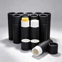 Tube en papier kraft biodégradable personnalisé pour mini-emballages écologiques, idéal pour baume à lèvres, cosmétiques et déodorants en stick