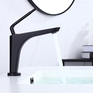 Minwei in ottone di nuova concezione rubinetti <span class=keywords><strong>lavabo</strong></span> <span class=keywords><strong>lavabo</strong></span> <span class=keywords><strong>lavabo</strong></span> a foro singolo colore nero rubinetto per bagno di lusso <span class=keywords><strong>lavabo</strong></span> rubinetto - Product Image 2